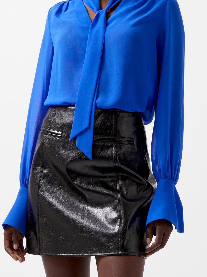 French Connection Emmett PU Mini Skirt Blackout
