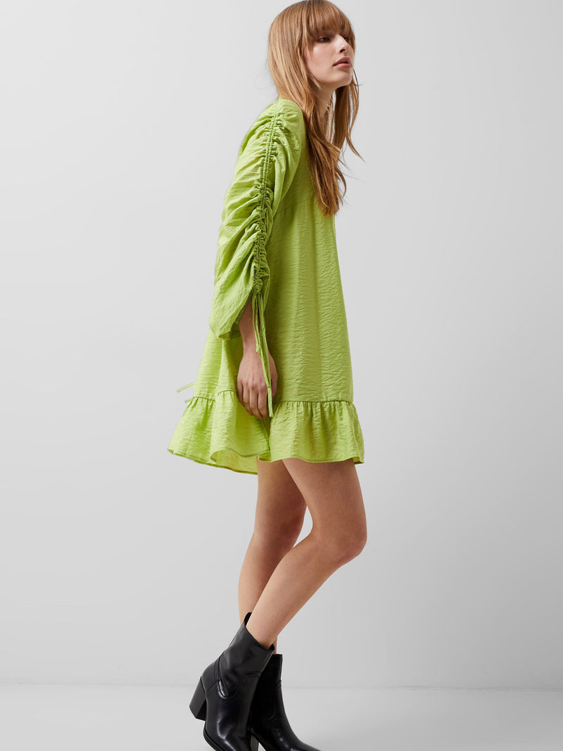 French Connection Faron Drape Dress Wasabi