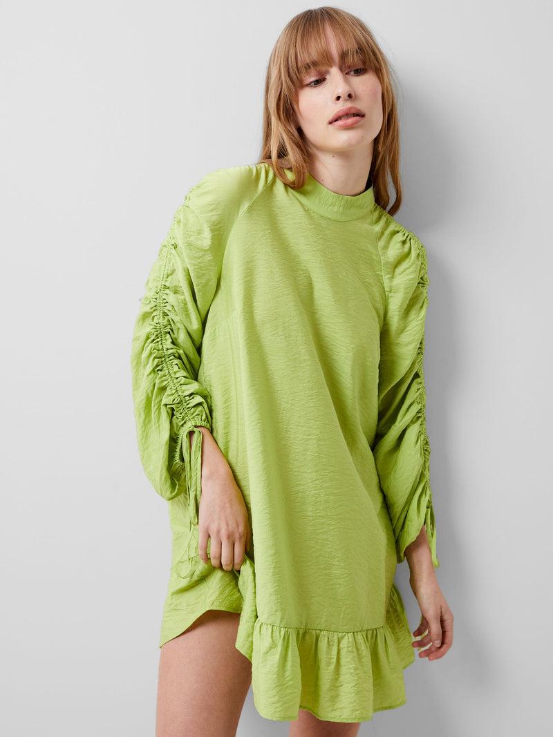french connection Faron Drape Dress Wasabi