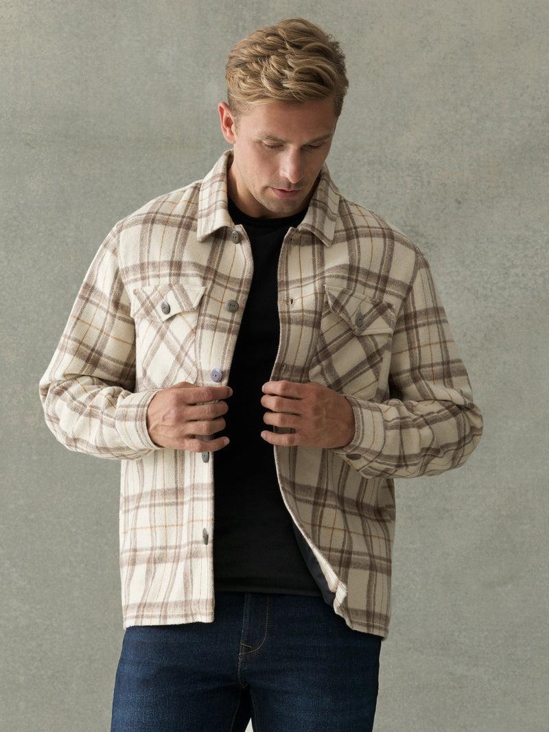 French Connection Flannel Jacket Stone