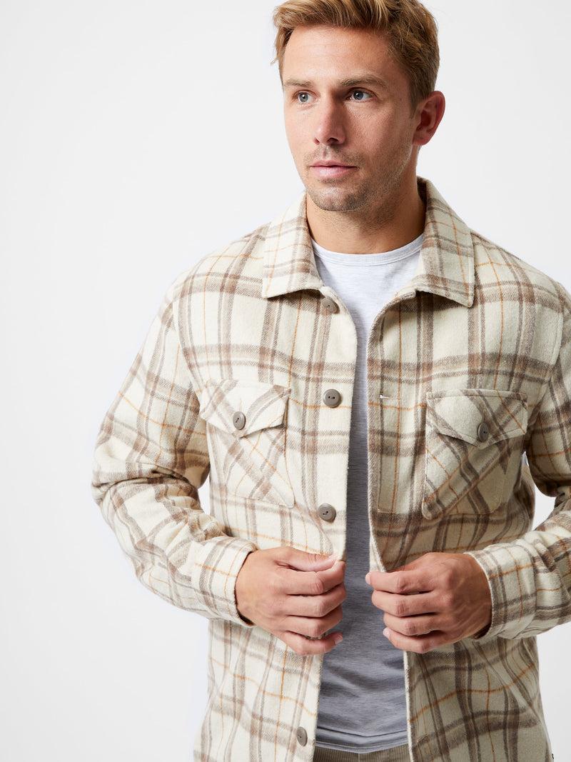 French Connection Flannel Jacket Stone