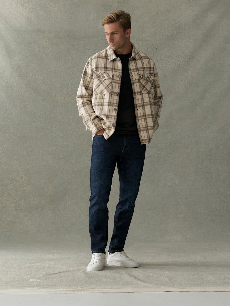 French Connection Flannel Jacket Stone