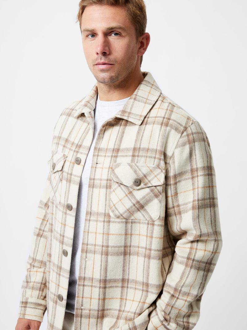 french connection Flannel Jacket Stone