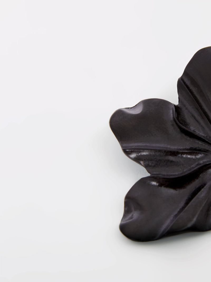 French Connection Flower Piece Earrings Black