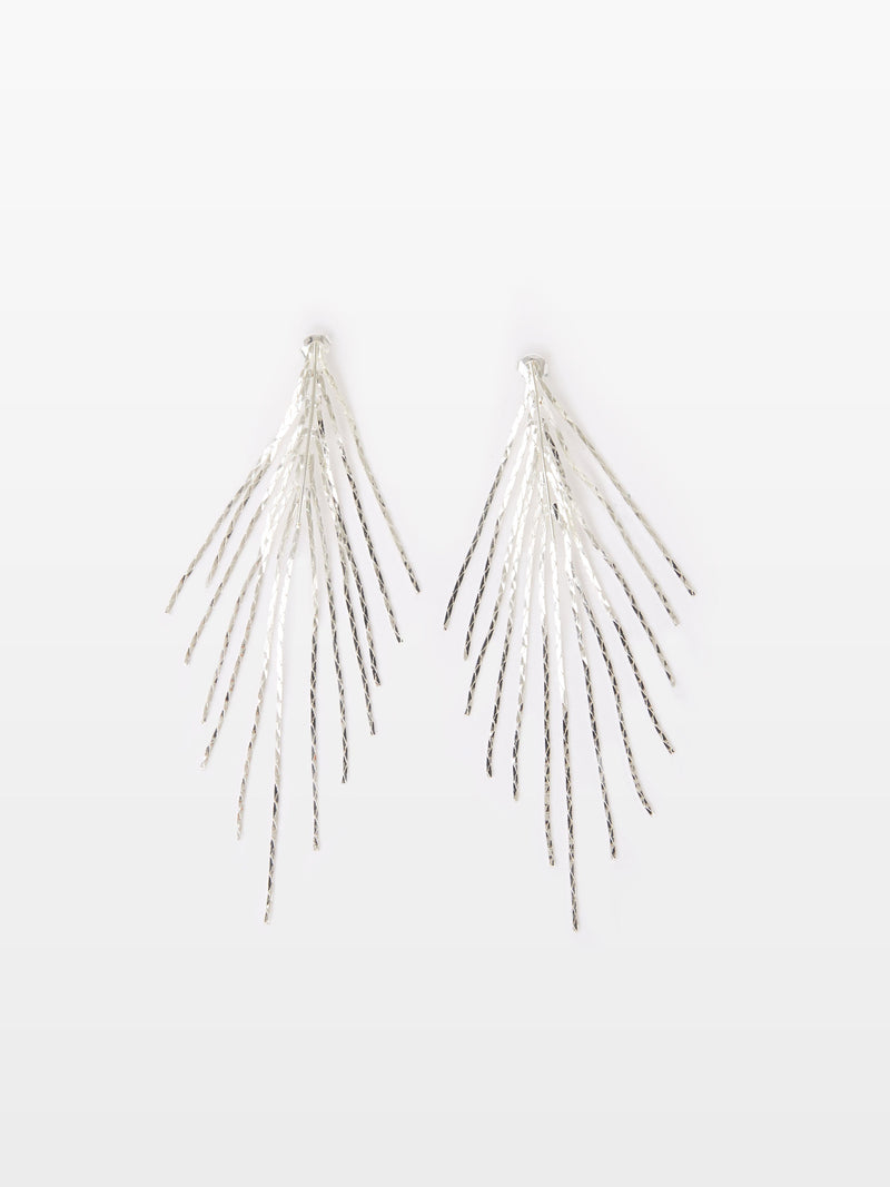 french connection Fringe Stud Earrings Silver