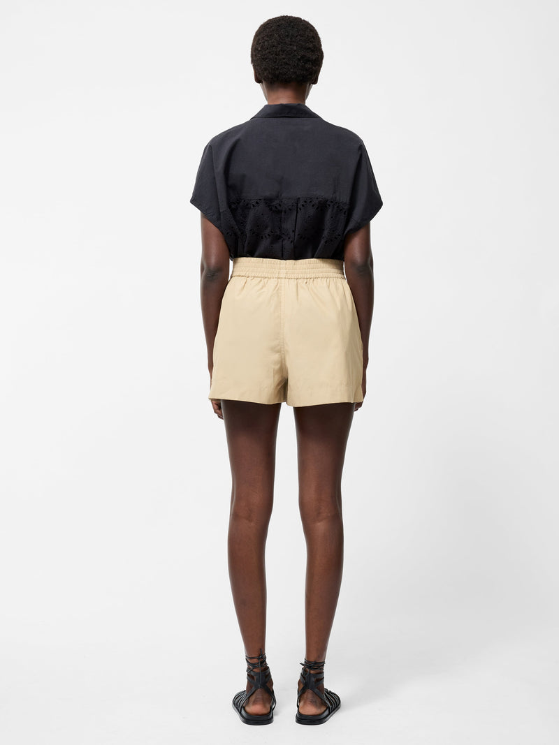 French Connection Gathered Waist Shorts Incense
