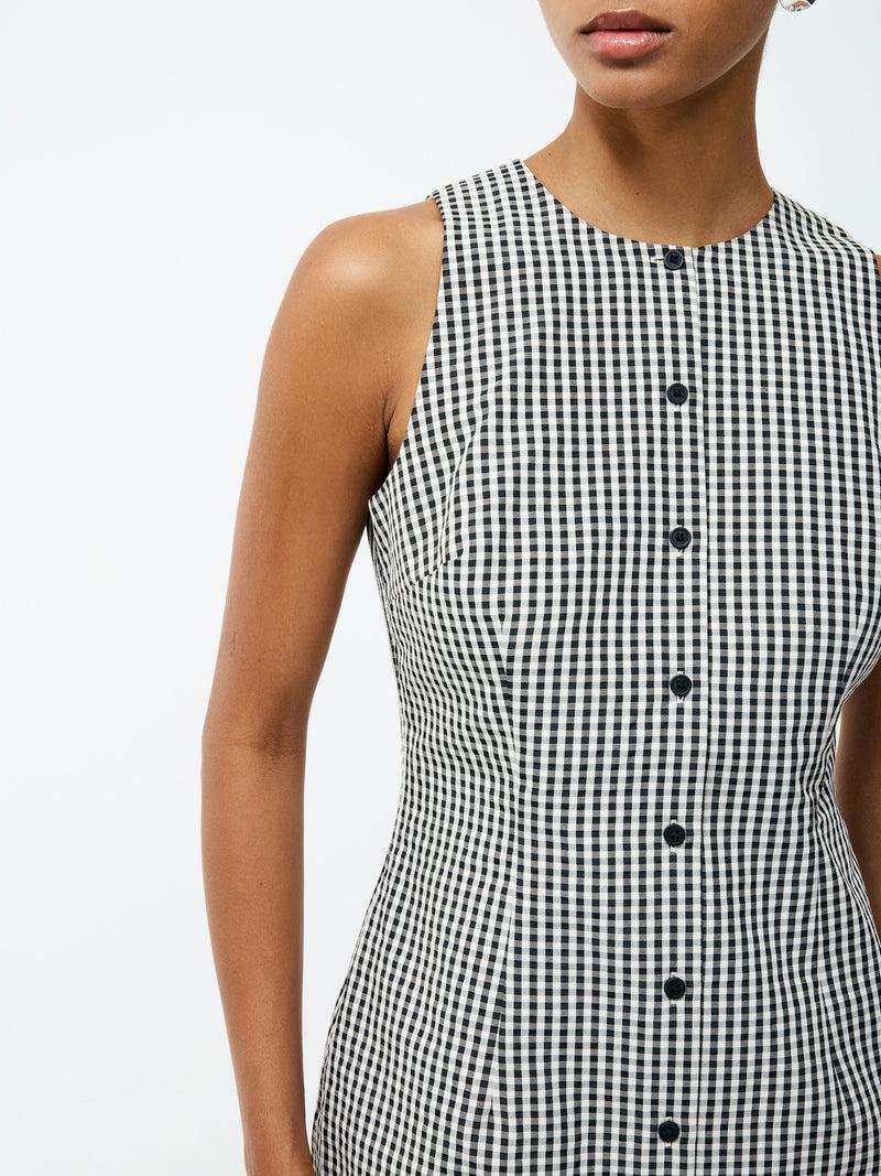 French Connection Gingham Mini Dress Black/Gingham