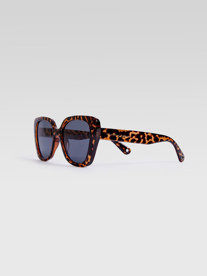 French Connection Glam Cat Eye Sunglasses Giraffe