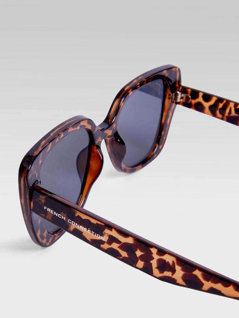 French Connection Glam Cat Eye Sunglasses Giraffe