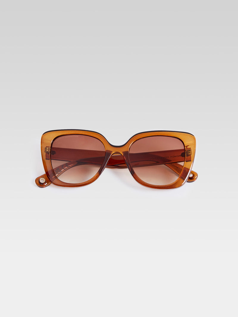 French Connection Glam Cat Eye Sunglasses Tan
