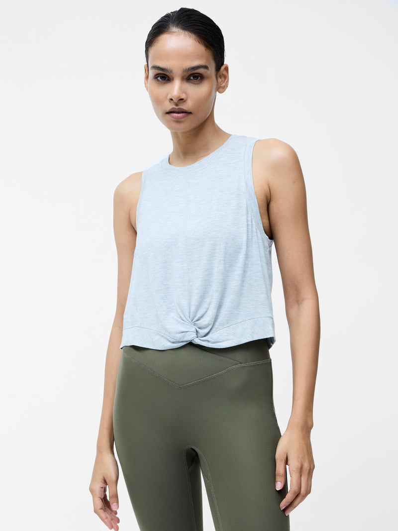 French Connection Grey Jersey Knot Vest Top Grey