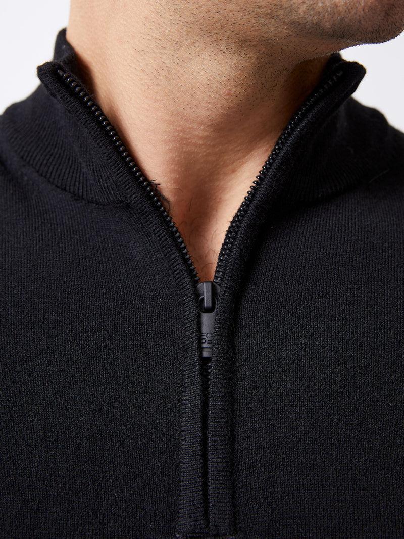 French Connection Half Zip Knitted Jumper Black