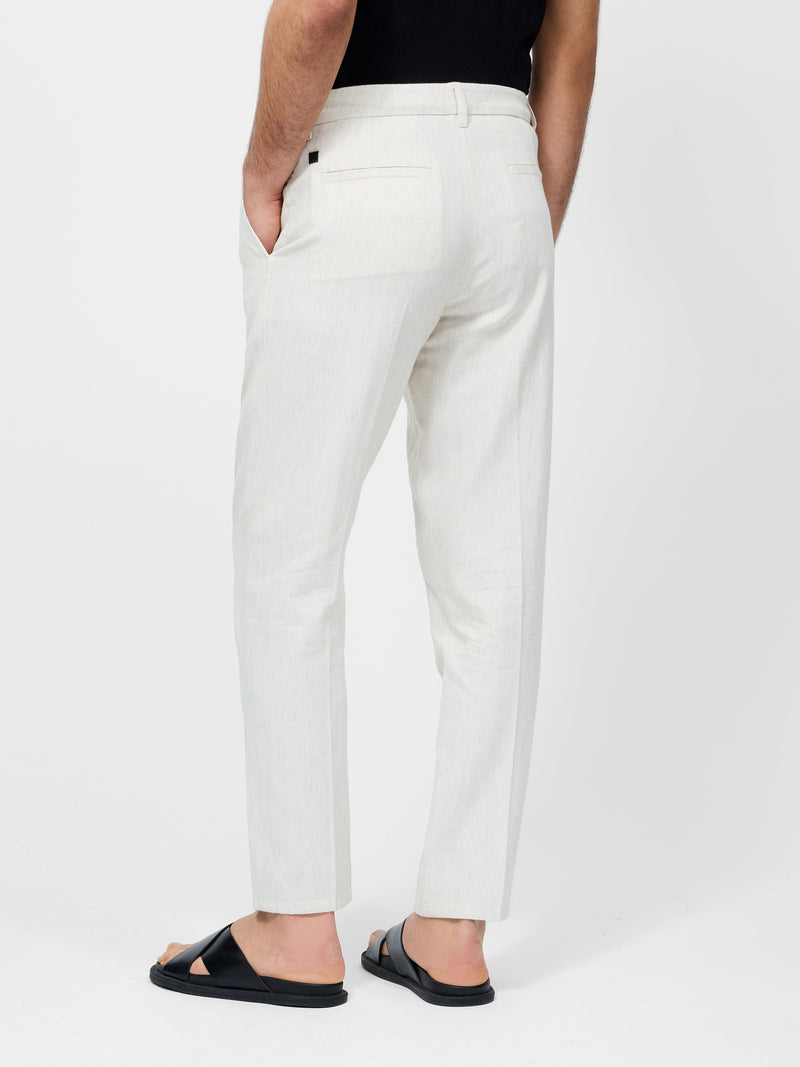 French Connection Herringbone Trousers Stone