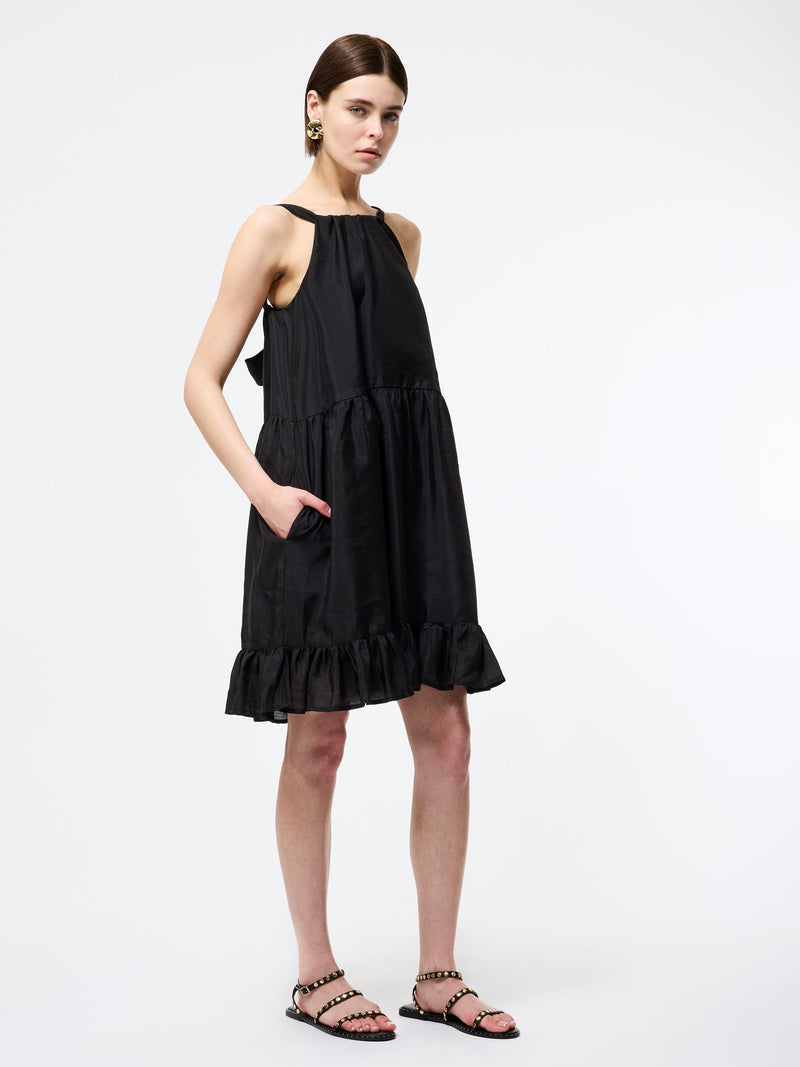 French Connection Holland Tiered Dress Black