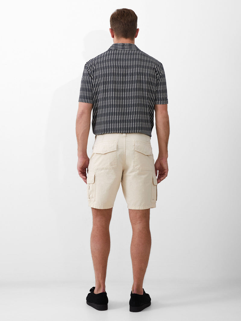 French Connection Horver Viscose Shirt Marine/Ecru