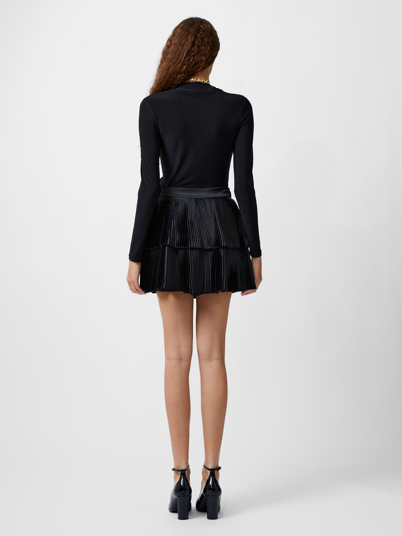 French Connection Ilsa Pleated Mini Skirt Blackout