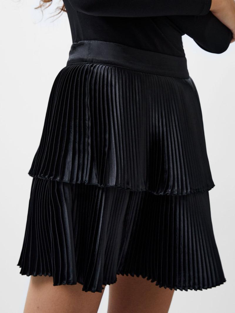 french connection Ilsa Pleated Mini Skirt Blackout