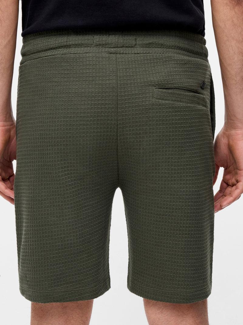 French Connection Jacquard Waffle Shorts Khaki