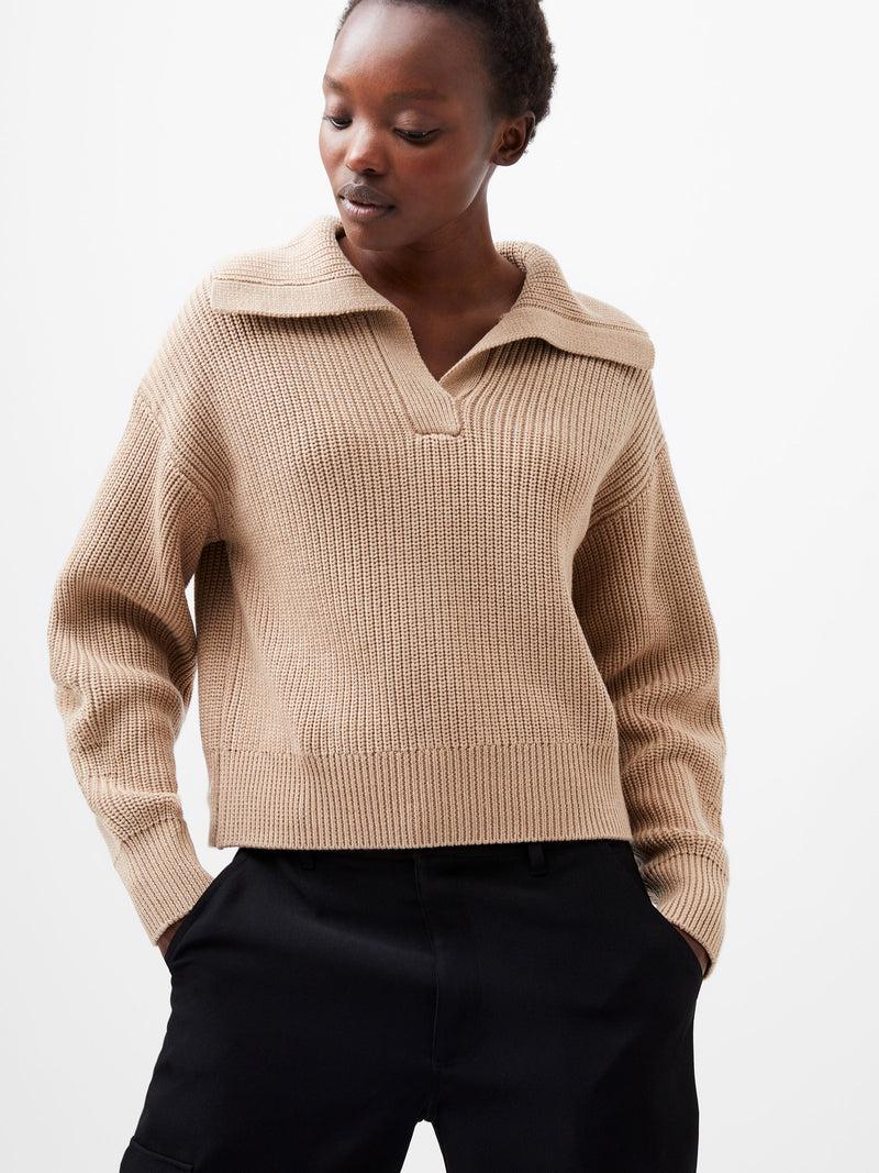 french connection Joss Collared Jumper Camel