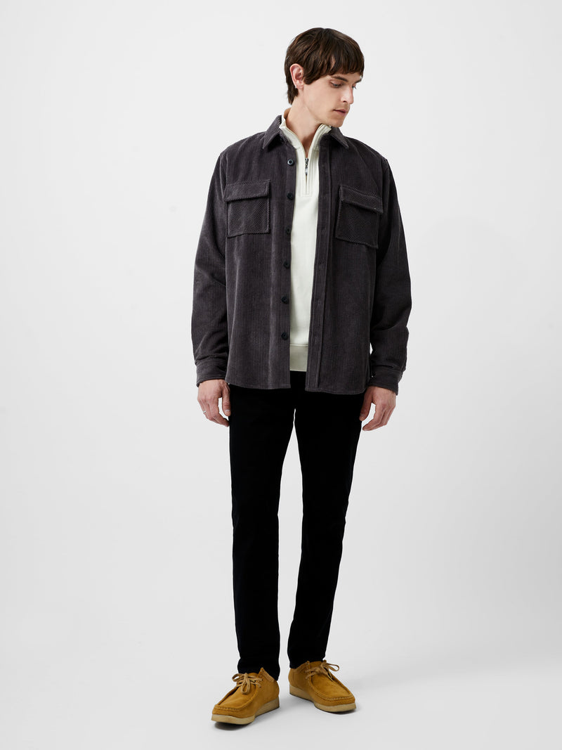 French Connection Jumbo Cord Shirt Dark Grey