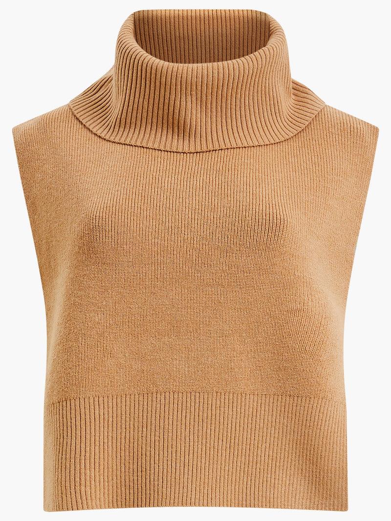 French Connection Knitted Cloak Camel