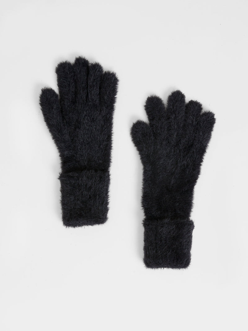 french connection Laire Fluffy Gloves Blackout