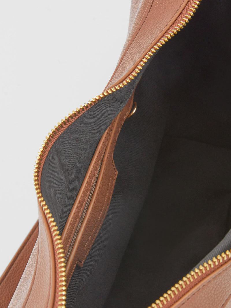 French Connection Large Cross Body Bag Cognac