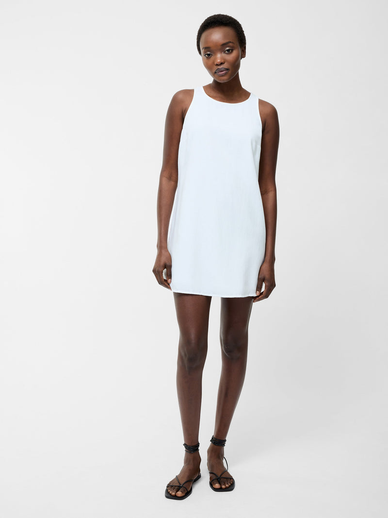 french connection Linen Mix Shift Dress White