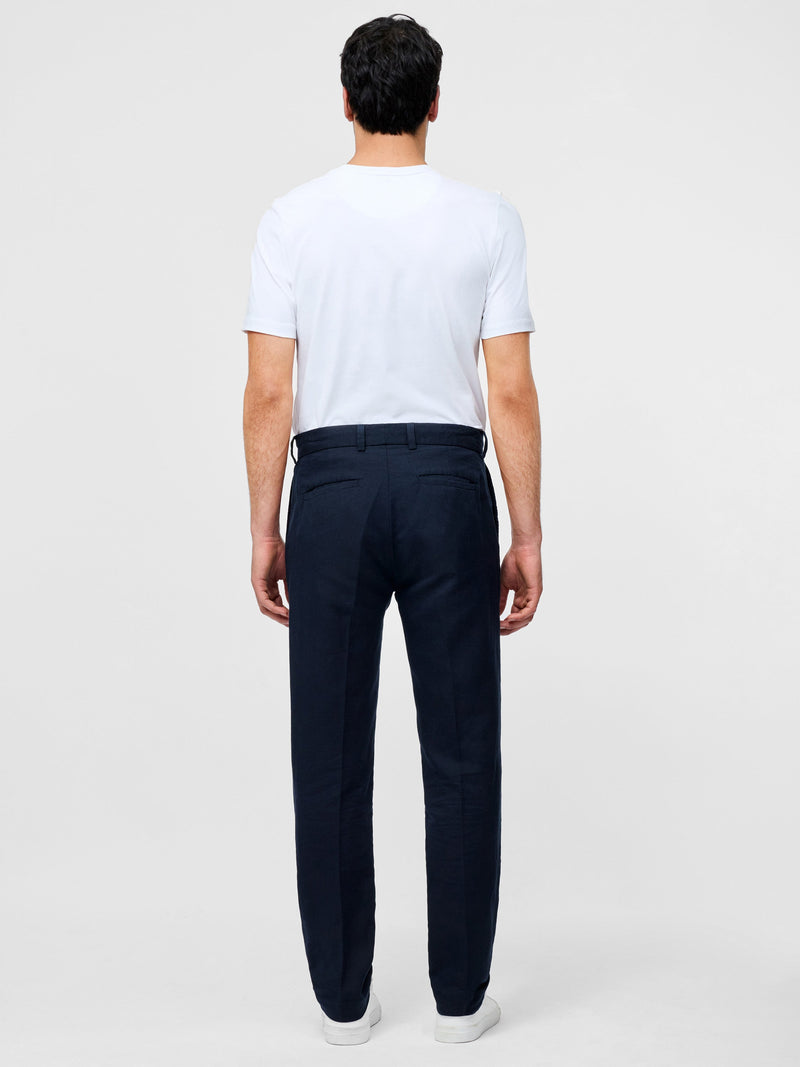 French Connection Linen Suit Trousers Navy