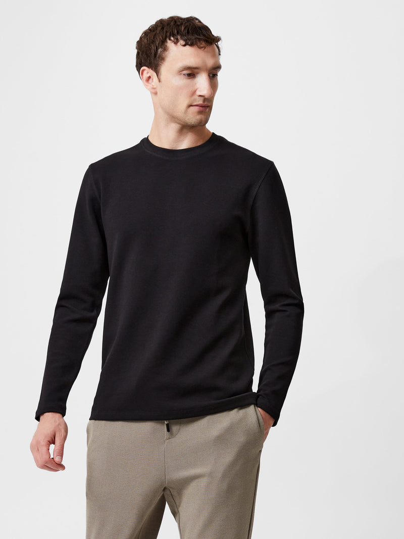 french connection Long Sleeve Crew Neck Top Black