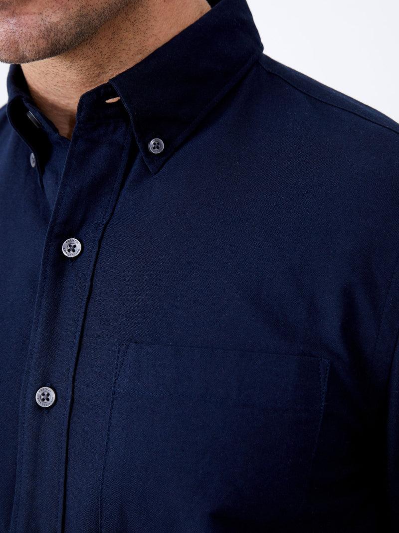 French Connection Long Sleeve Oxford Shirt Navy