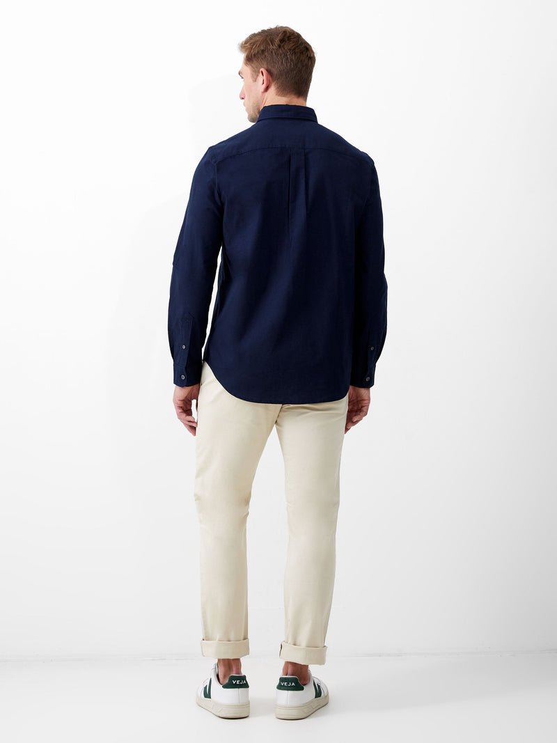 French Connection Long Sleeve Oxford Shirt Navy