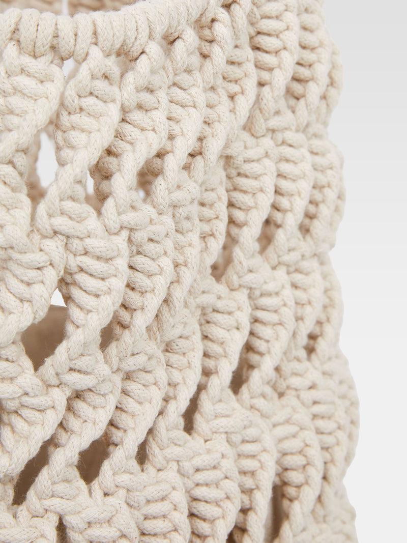 French Connection Macrame Bag Ecru