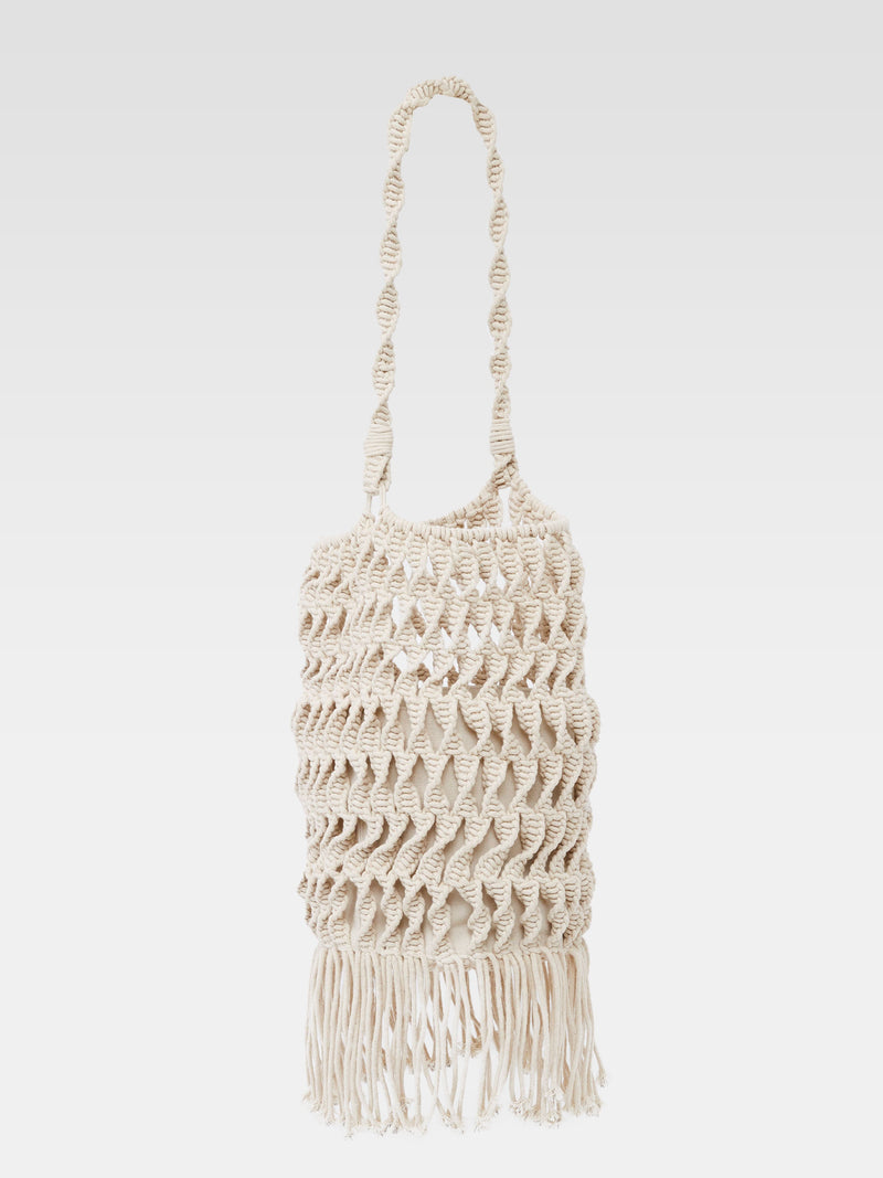 french connection Macrame Bag Ecru