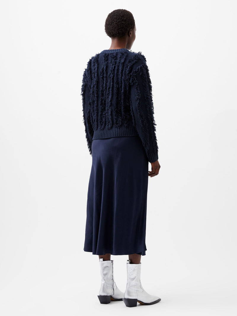 French Connection Malika Fringed Jumper Marine
