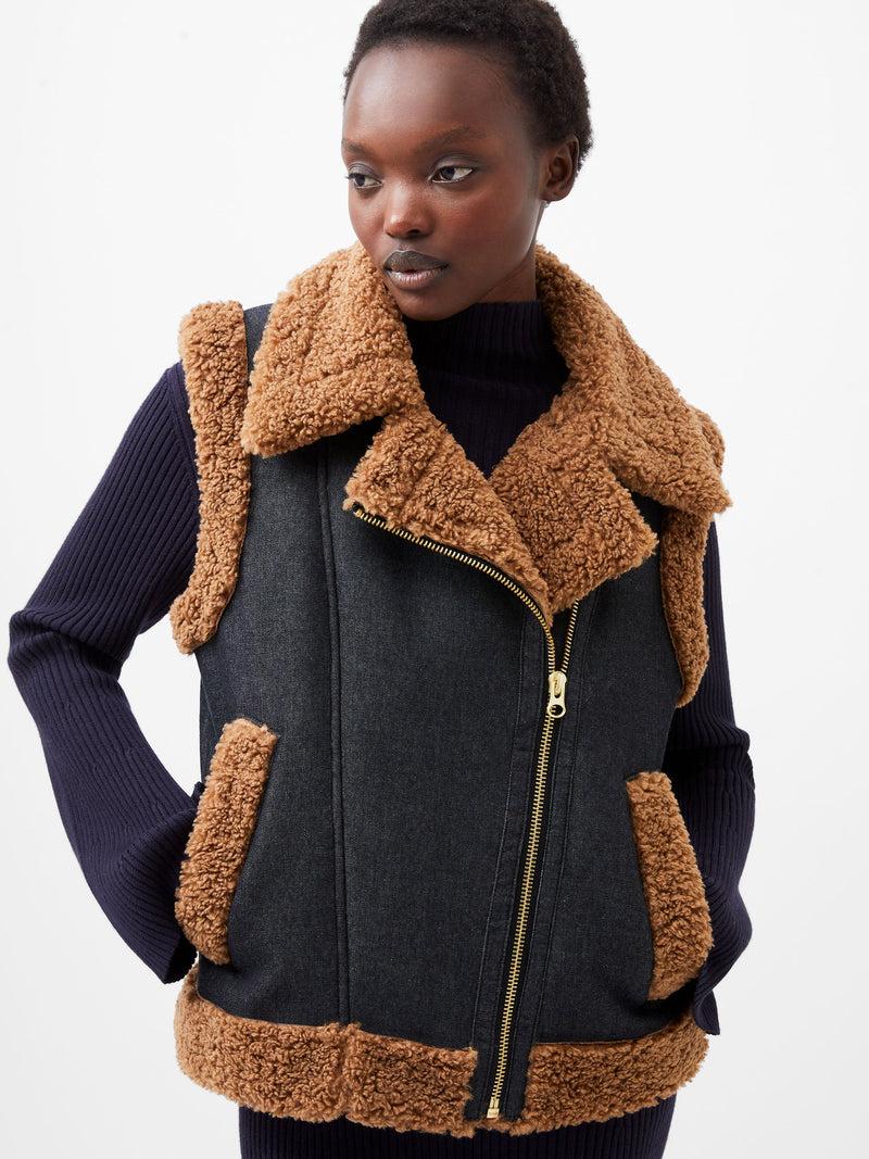 French Connection Mery Denim Gilet Indigo