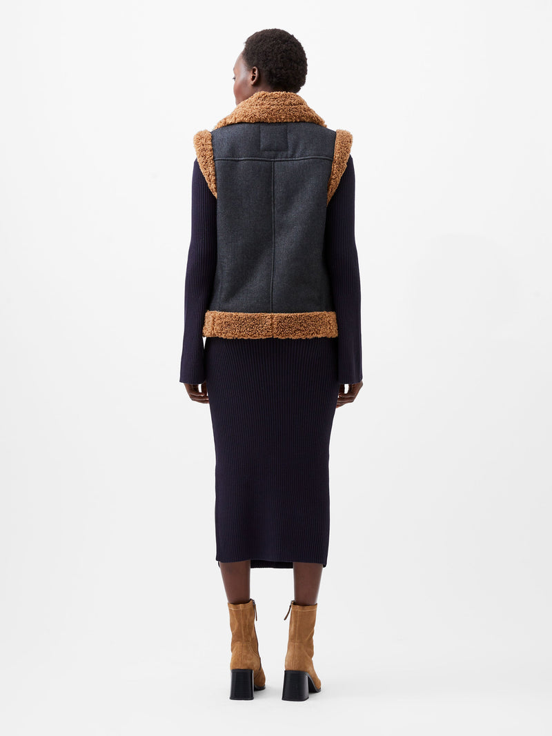 French Connection Mery Denim Gilet Indigo