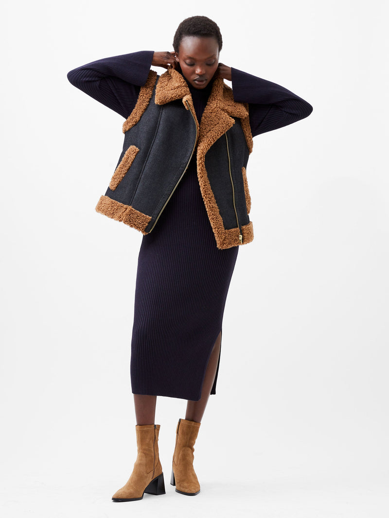 French Connection Mery Denim Gilet Indigo