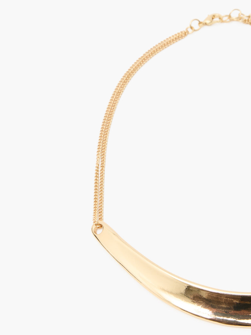 French Connection Metal Curve Collar Choker Gold