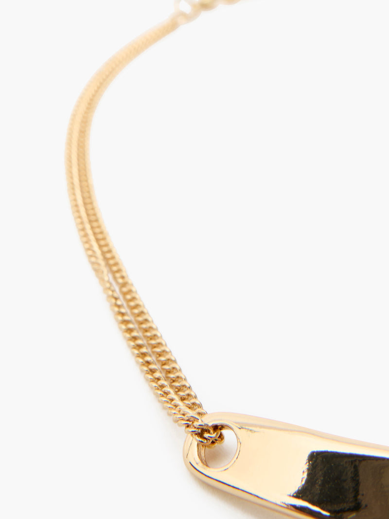 French Connection Metal Curve Collar Choker Gold
