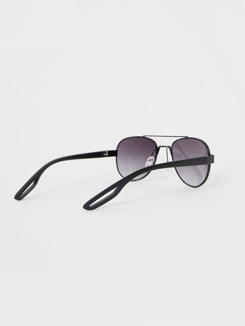 French Connection Metal D-Frame Sunglasses Black