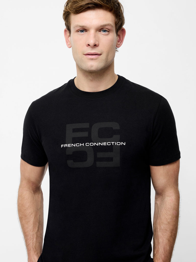 French Connection French Connection Mirror Organic Graphic T-Shirt Black