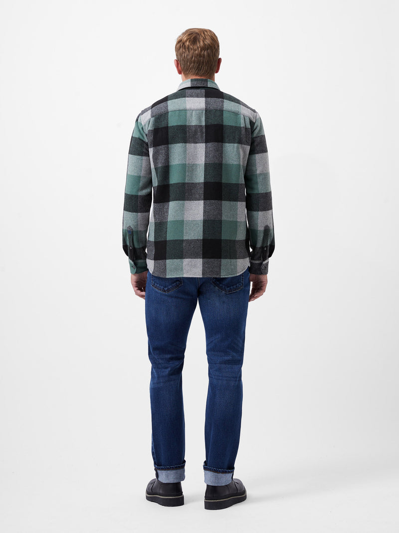 French Connection Neve Check Shirt Green Check