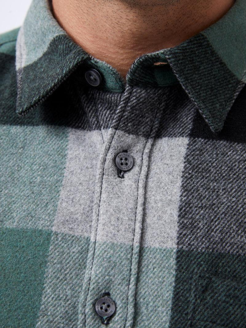 French Connection Neve Check Shirt Green Check