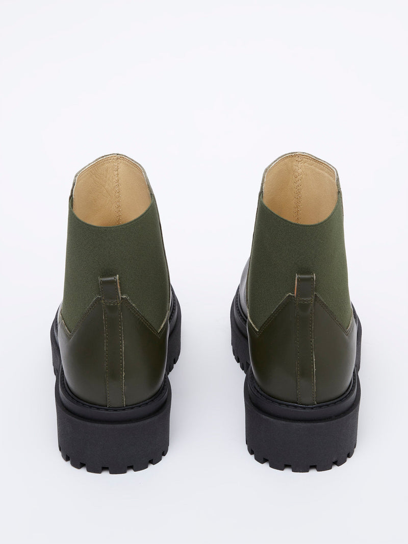 French Connection Olana Chelsea Boots Olive Green