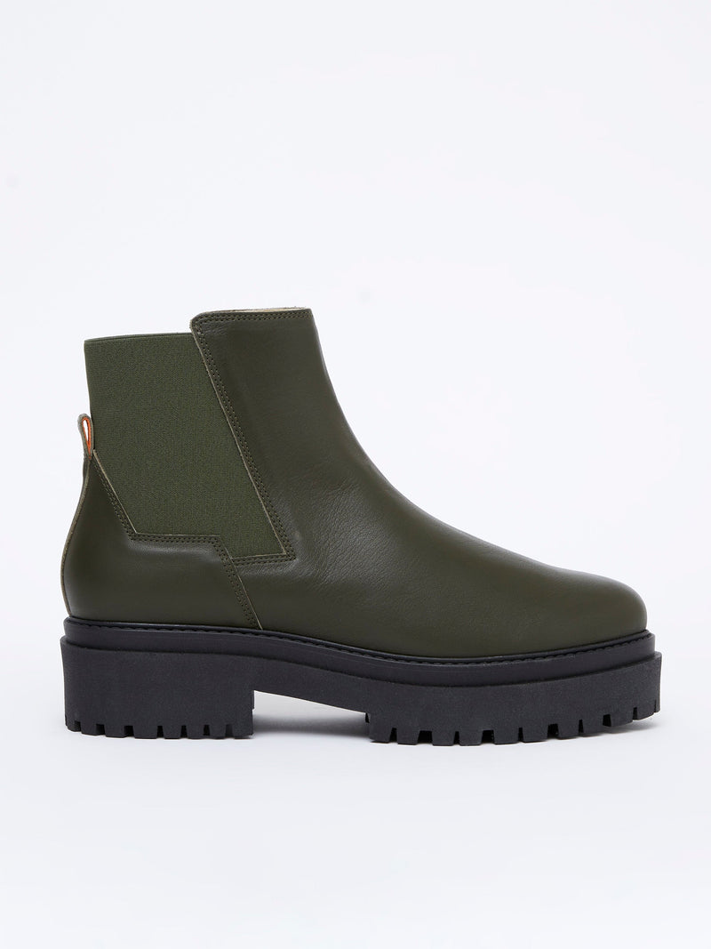 french connection Olana Chelsea Boots Olive Green