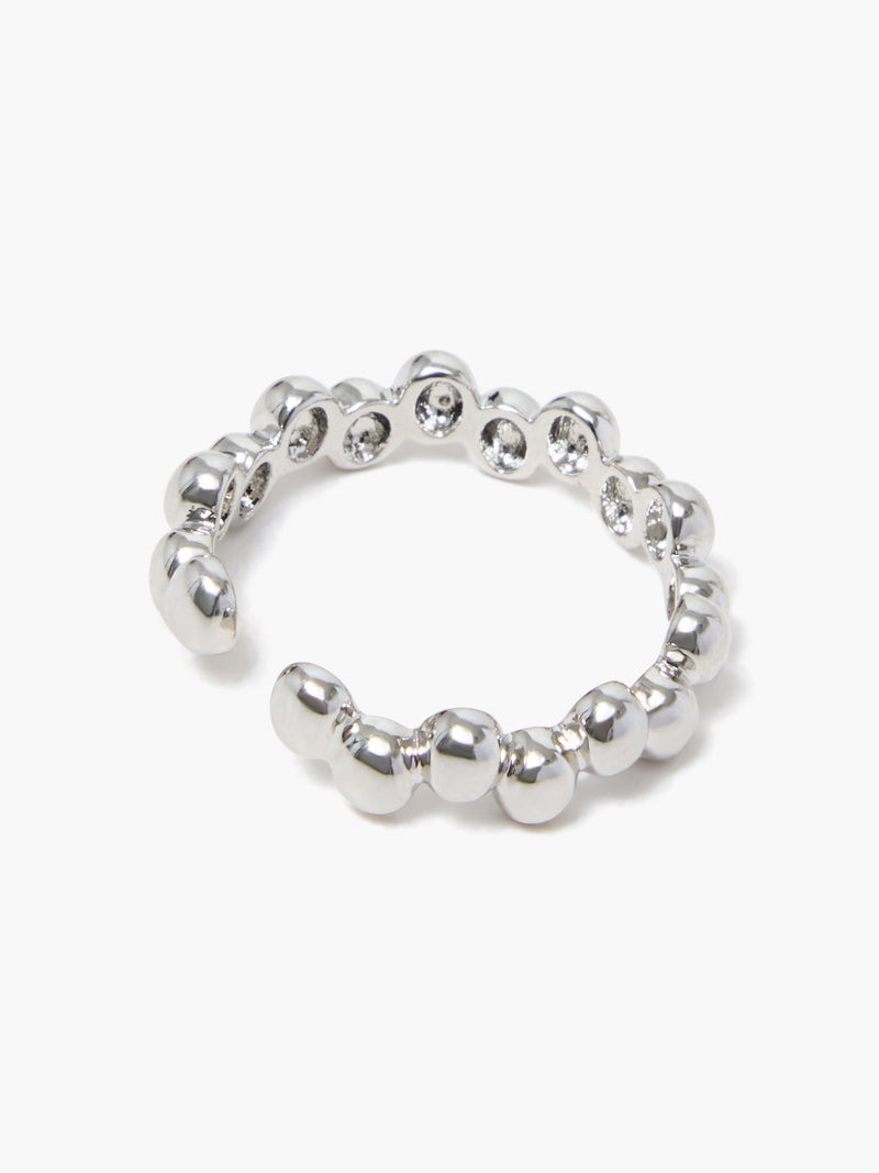 French Connection Open Beaded Ring Silver
