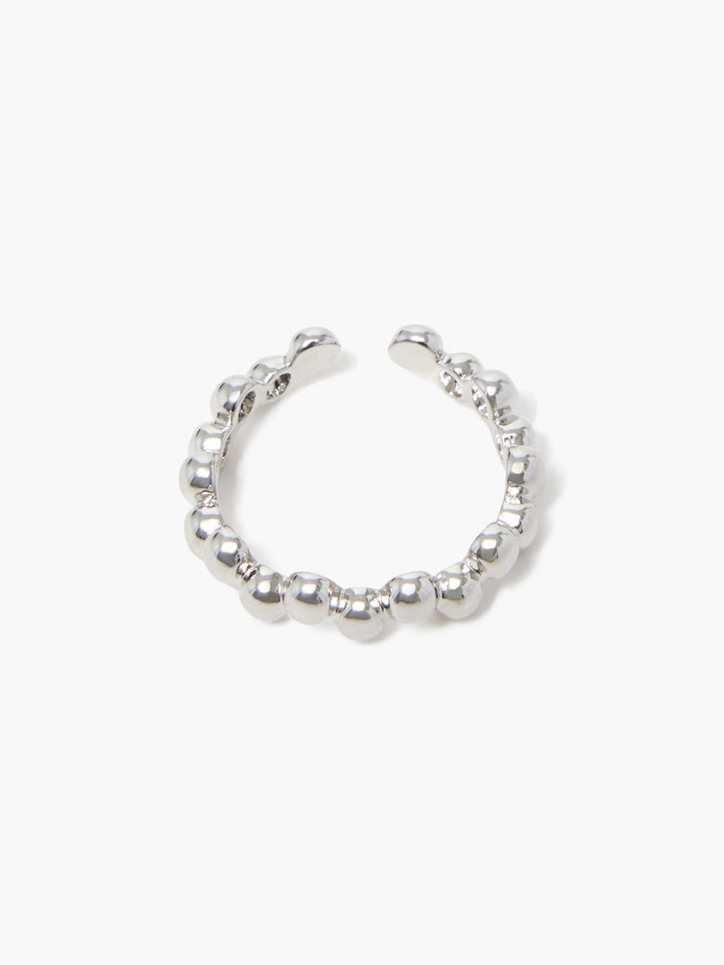 french connection Open Beaded Ring Silver