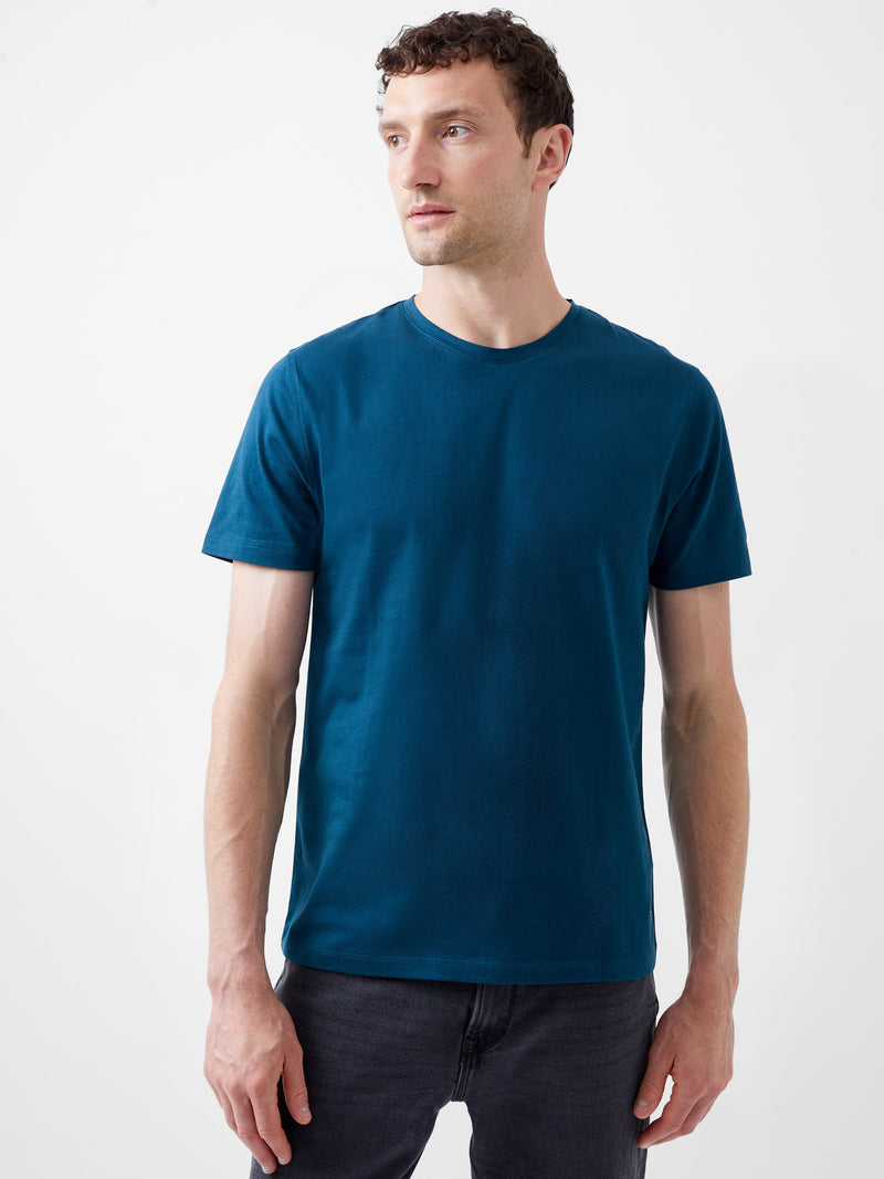 french connection Organic Cotton T-Shirt Teal Blue