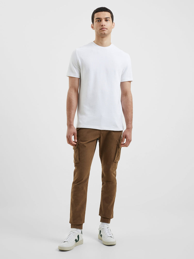 French Connection Ottoman Crew T-Shirt Linen White